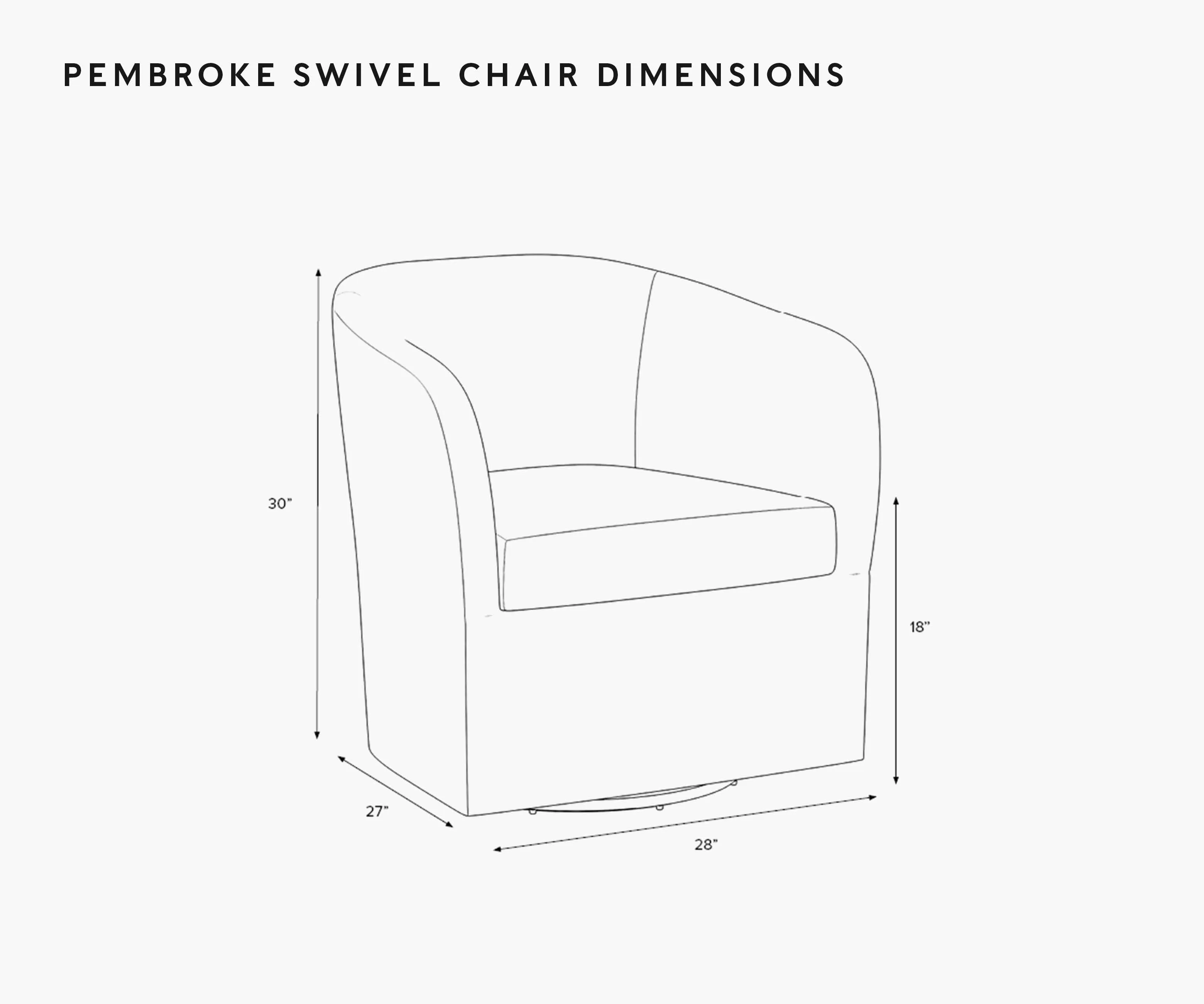 Pembroke Swivel Chair - Blossom