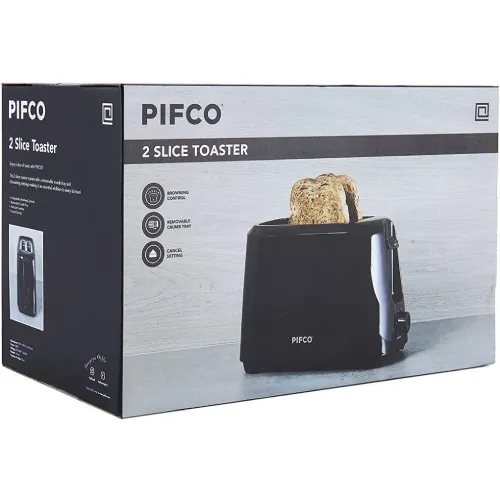 Pifco Black 2 Slice Toaster