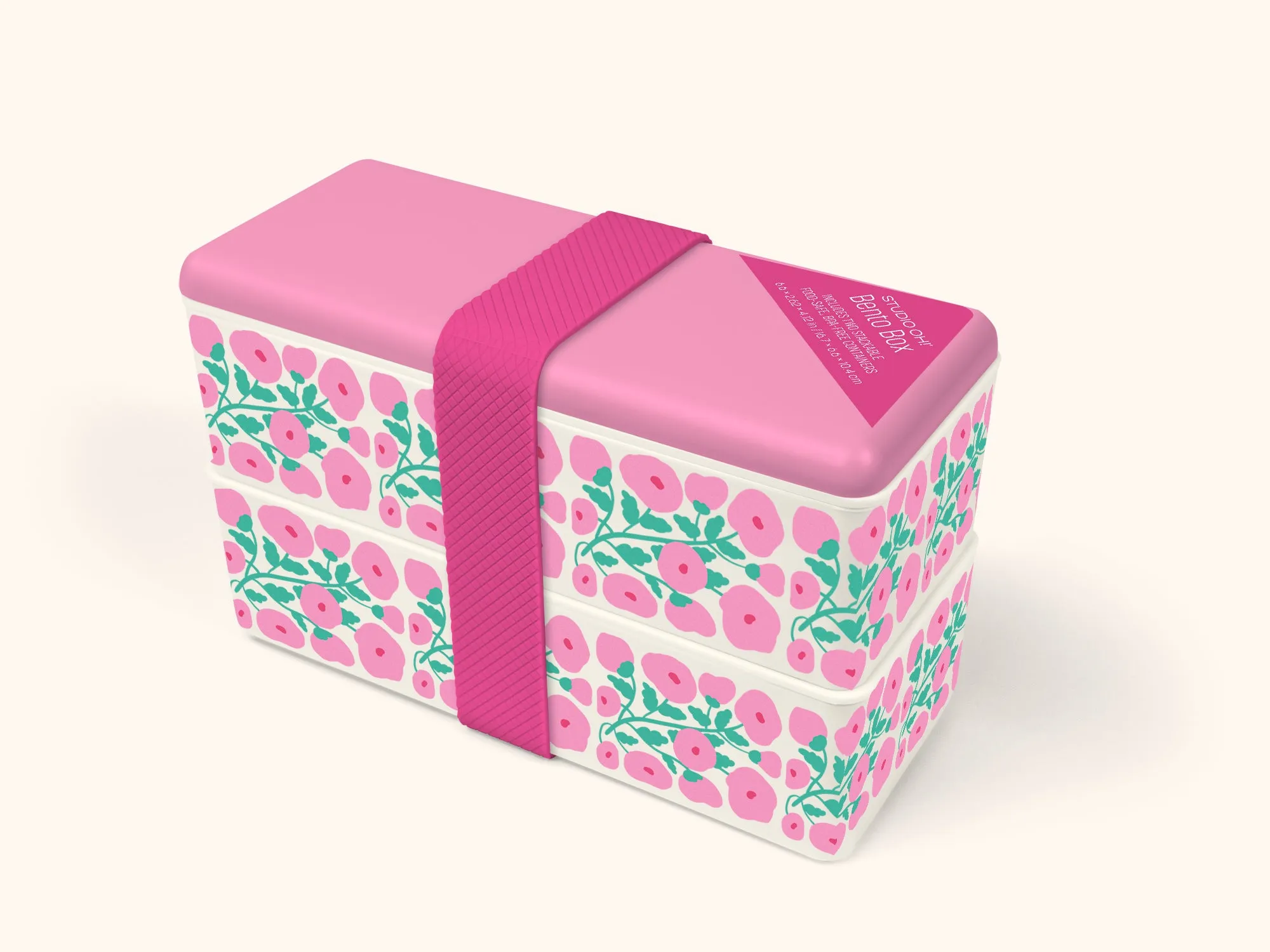 Pink Poppies Snack Size Bento Box