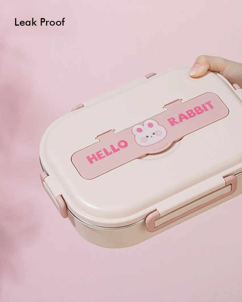 Pink Rabbit Kids Lunch Tiffin Box with Insulated Cover