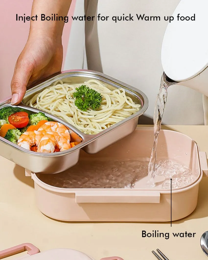 Pink Rabbit Kids Lunch Tiffin Box with Insulated Cover