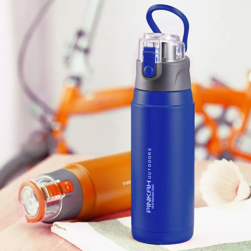 PINKAH 650ML Thermo Mug Stainless Steel Vacuum Flasks Sport Style Insulated Outdoor Water Bottle Thermos