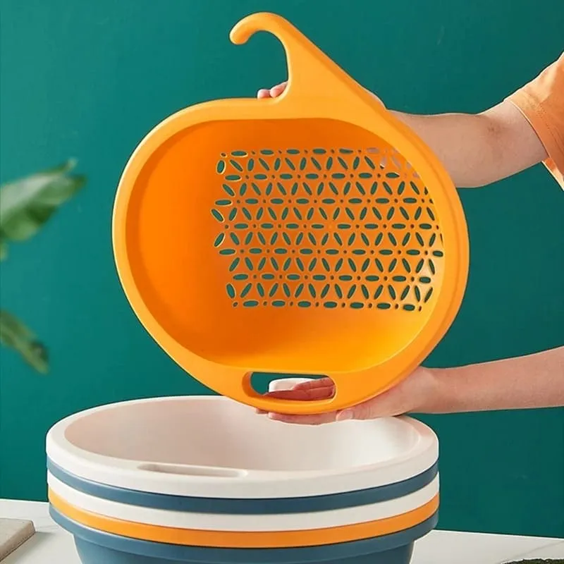 Plastic Fruit Vegetable Wash Drain Basket, Plastic Organizer Basket With Hook, Storage Container, Sink Hanging Drain Basket, Kitchen Storage Sink Shelf, Silicone Storage Basket Bag, Adjustable Holder For Sink