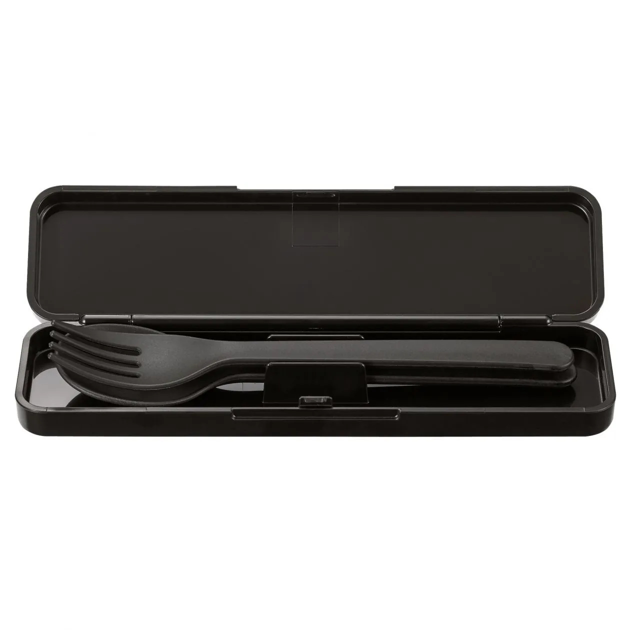 Polypropylene Fork & Spoon Set - Black