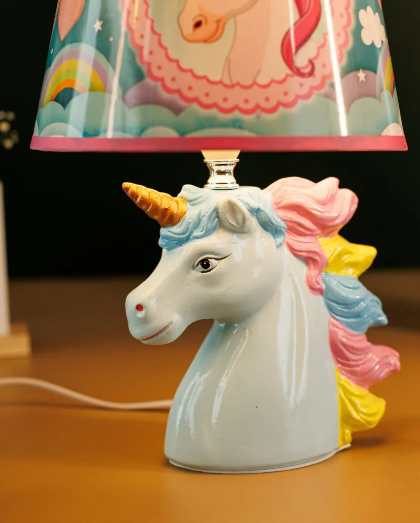 Premium Style Kids' Room Ceramic Unicorn Lamp | 8 x 13 inches