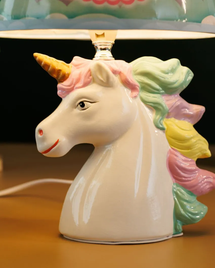 Premium Style Kids' Room Ceramic Unicorn Lamp | 8 x 13 inches