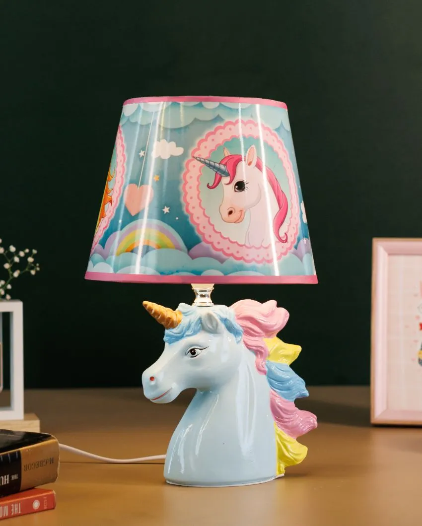 Premium Style Kids' Room Ceramic Unicorn Lamp | 8 x 13 inches
