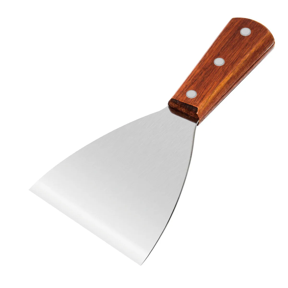 Professional Grill Scraper Stainless Steel Blade 4'' with Wood Handle
