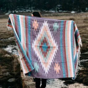 Purple Pastel Aztec Diamond Blanket