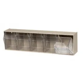 Quantum QTB305 Clear 5-1/4-Inch by 23-5/8-Inch by 6-1/2-Inch Tip Out Bin System, Ivory ; Quantum Storage Systems Tip Out Bin, Ivory, 6-1/2"H x 5-1/4"L x 23-5/8"W