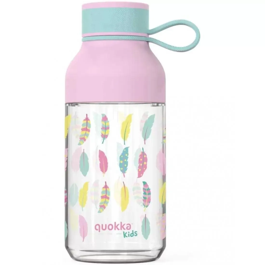 Quokka Kids Tritan Bottle Ice With Strap Feathers 430 ML
