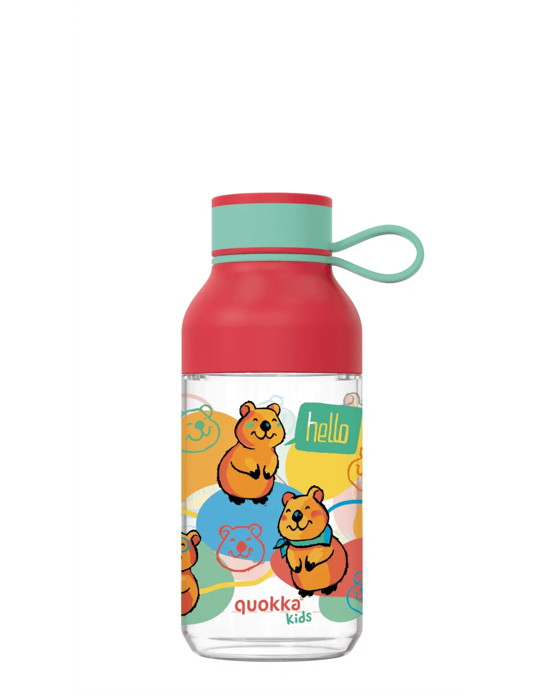 Quokka Tritan Ice Kids with Hanger Happy - Reusable Water Bottle 430 ML