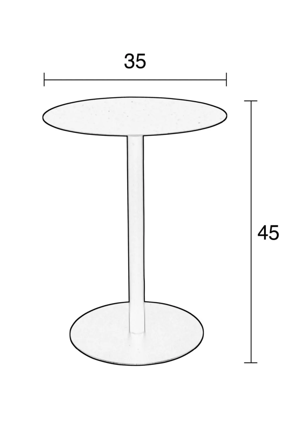 Round Black End Table (S) | Zuiver Snow