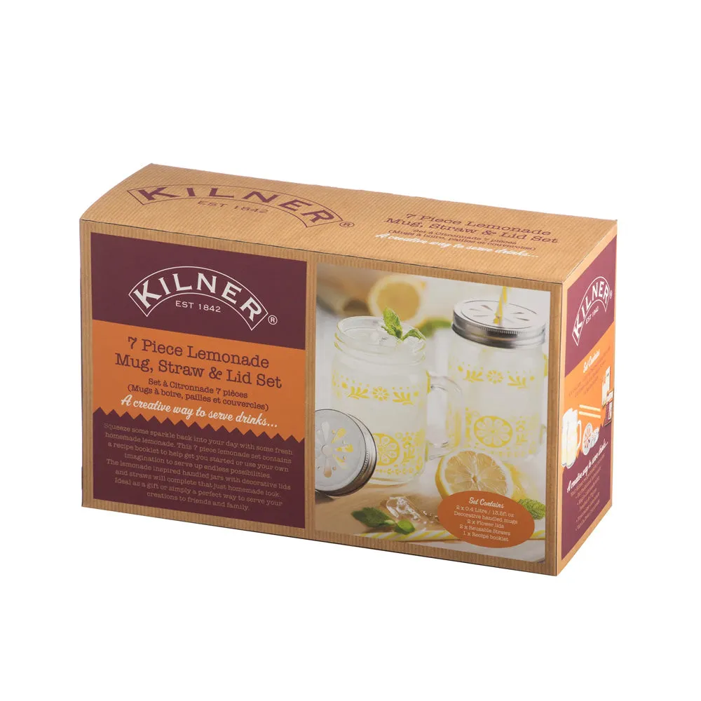 Set of 2 Kilner Lemonade Jars with Recipe Booklet (250ml)