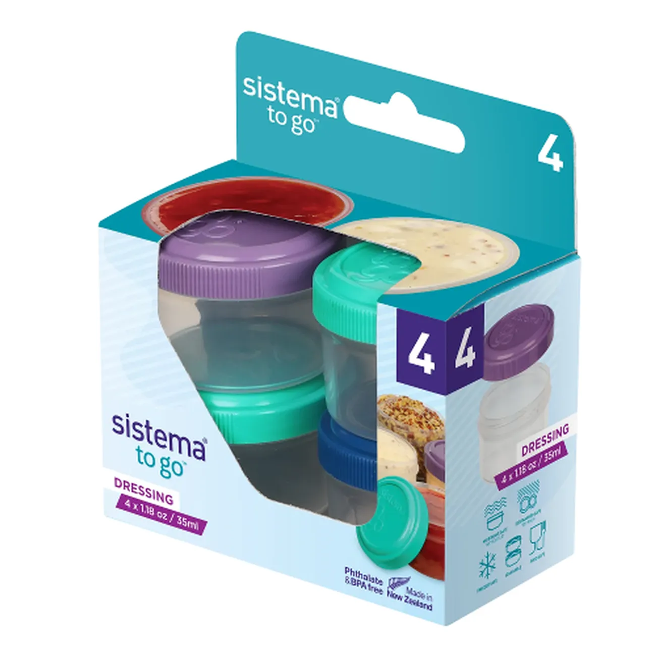 Sistema Set of 4 Dressing Pots