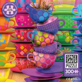 Space Savers- Rainbow Teacups- 300 Piece Puzzle