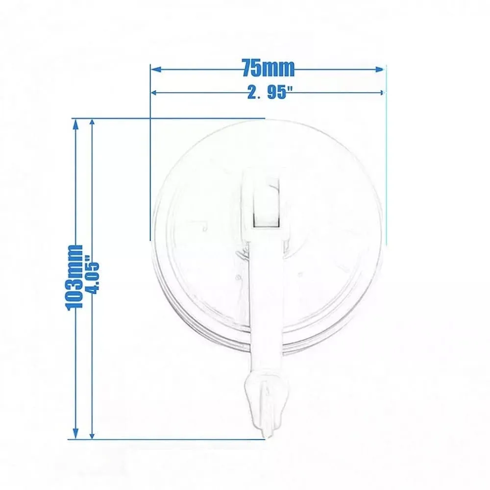 Suction Cup Wall Hook With Key Lock, Heavy Duty Shower Suction Cup Hook Wall