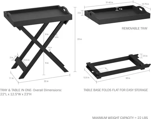 WIQOWEG Bed Side Table Living Room Sofa Side Coffee Table for Home | Engineered Wood End Table | Storage for Living Room (Black)