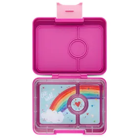 Yumbox Mini Snack 3-Compartment Lunch Box - Malibu Purple Rainbow