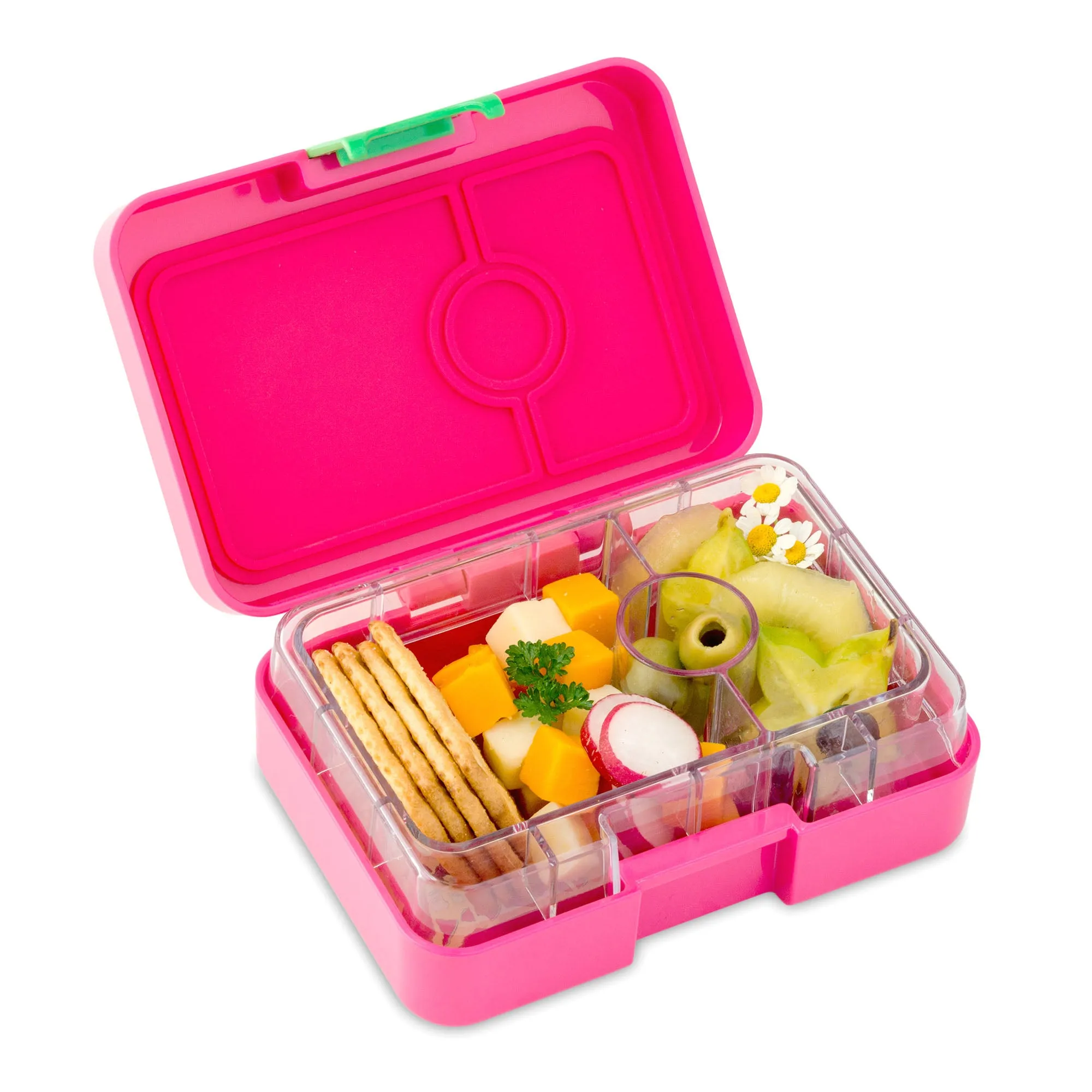 Yumbox Mini Snack Cherie Pink 3 Compartment Lunch Box