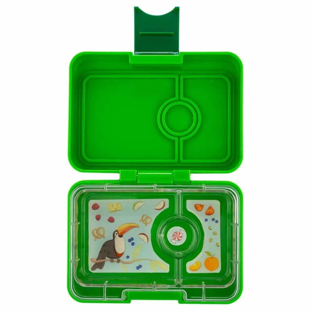 Yumbox MiniSnack 3 Compartment - Avocado Toucan