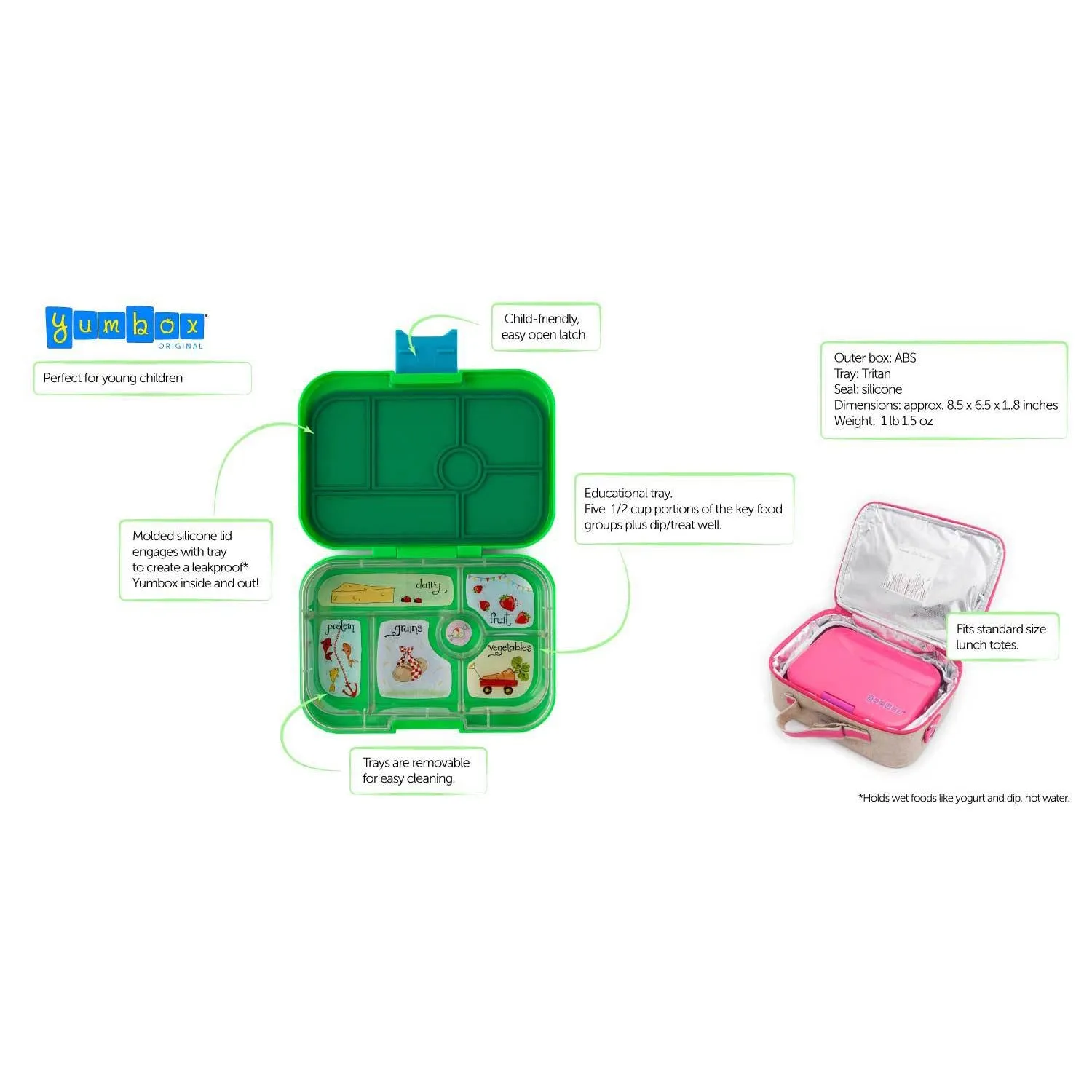 Yumbox Original Sunburst Yellow 6 Compartment Lunch Box