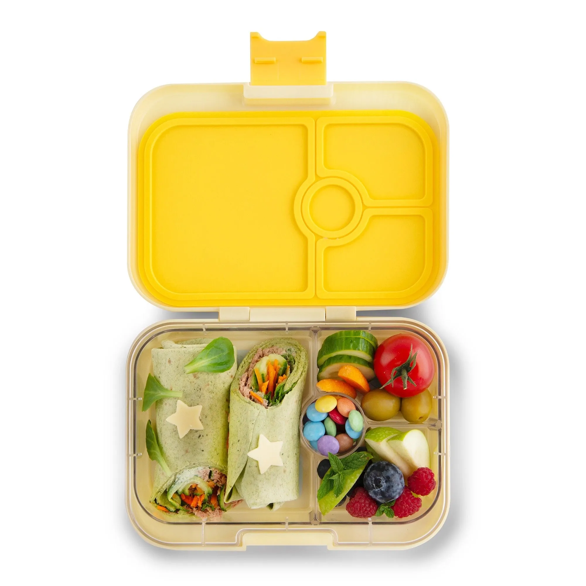 Yumbox Panino 4-Compartment Lunch Box - Sunburst Yellow Panda