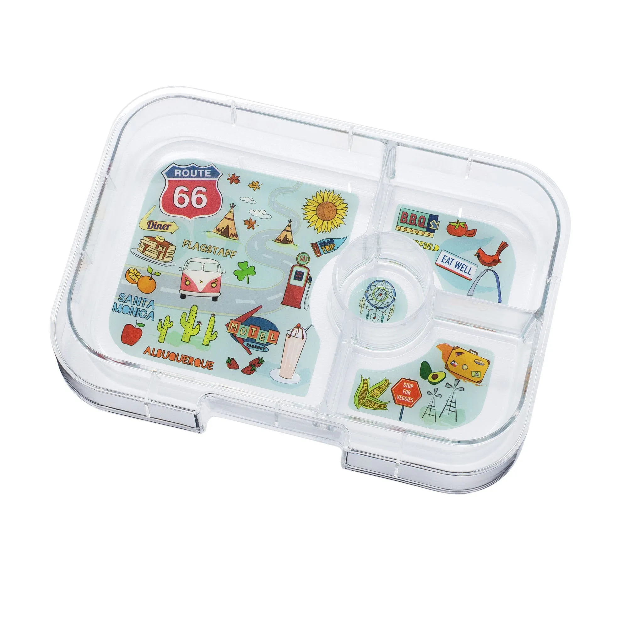 Yumbox Panino Avocado Green Route 66 4 Compartment Lunch Box