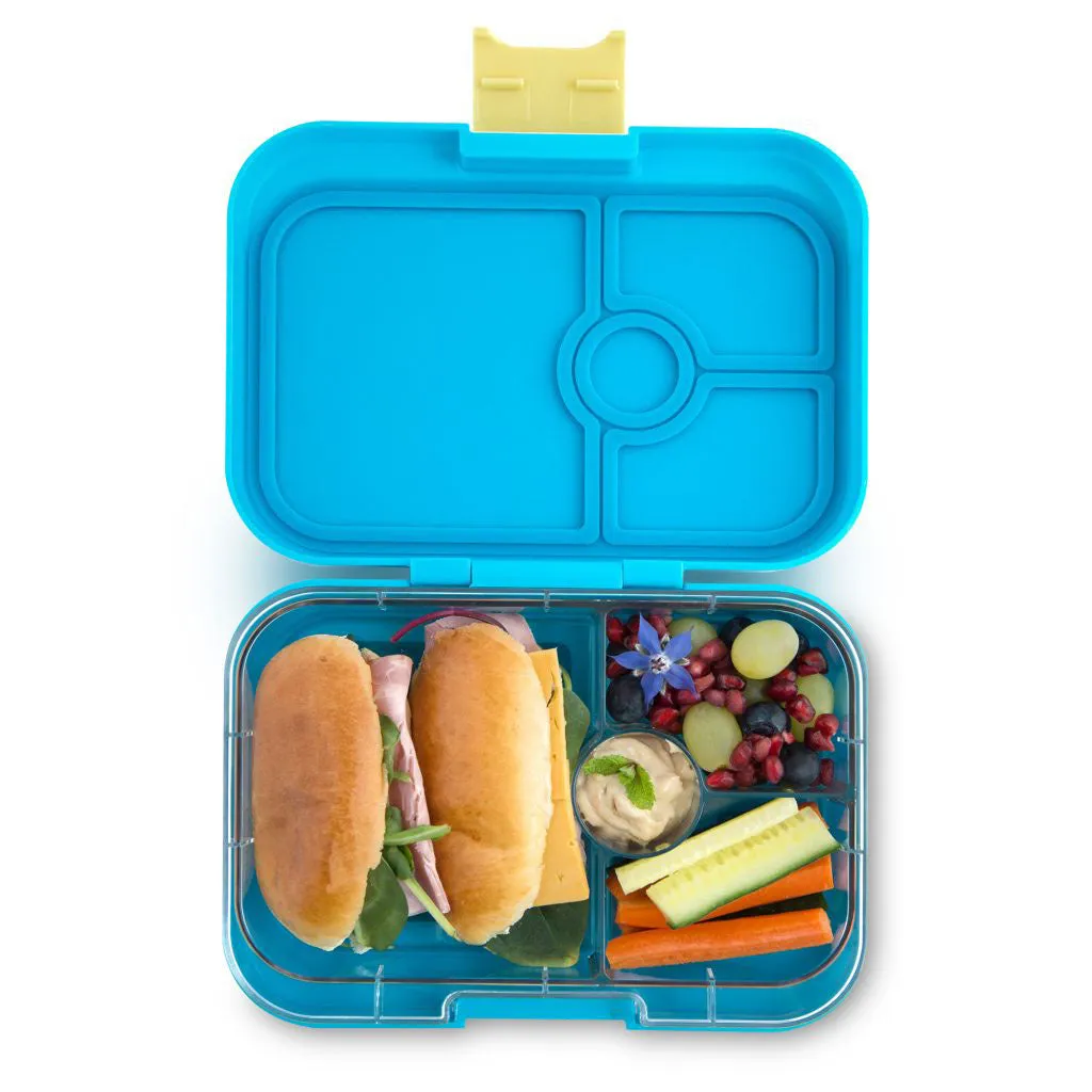 Yumbox Panino with Emoji Tray Kai Blue 4-Compartment Lunch Box
