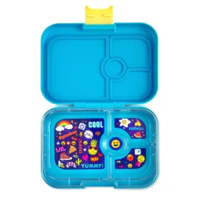 Yumbox Panino with Emoji Tray Kai Blue 4-Compartment Lunch Box