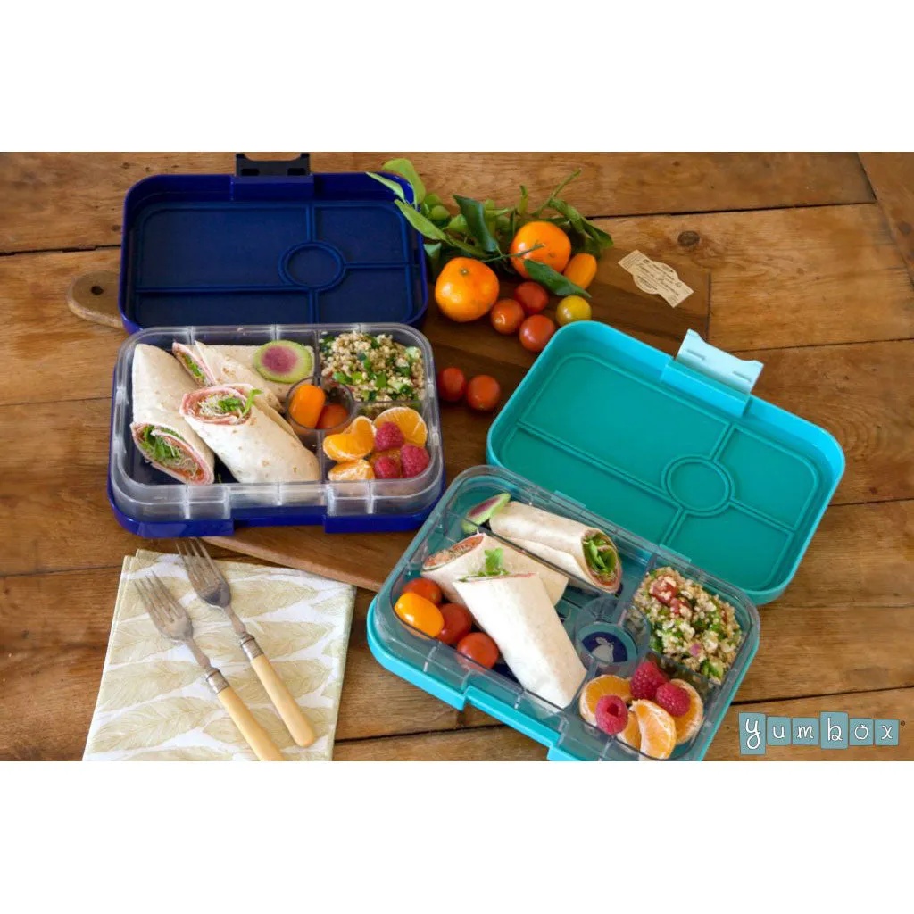 Yumbox Panino with Emoji Tray Kai Blue 4-Compartment Lunch Box