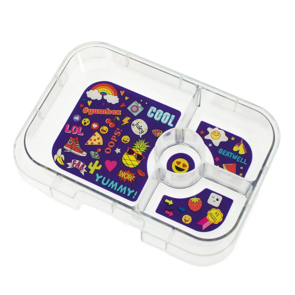 Yumbox Panino with Emoji Tray Kai Blue 4-Compartment Lunch Box