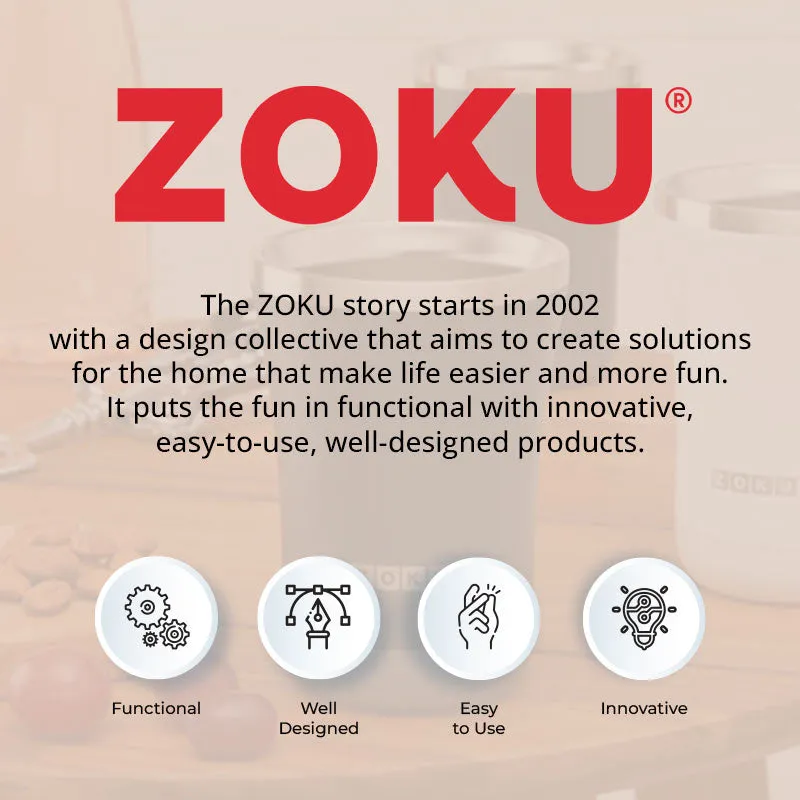 Zoku 3 in 1 Stainless Steel Vaccum Insulated Tumbler | Blue | 4 x 5 inches